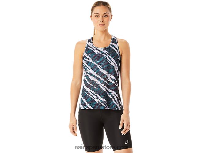 RPVB3072 pantalla de noche/pino aterciopelado Asics camiseta sin mangas actibreeze ventilar para mujer aop