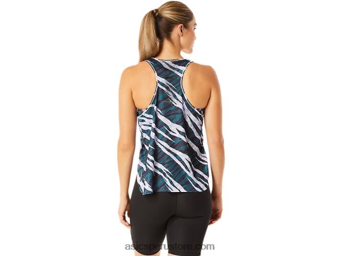 RPVB3072 pantalla de noche/pino aterciopelado Asics camiseta sin mangas actibreeze ventilar para mujer aop