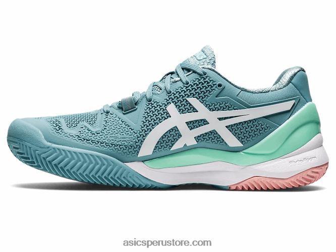 RPVB3087 humo azul/blanco Asics gel-resolución 8 arcilla