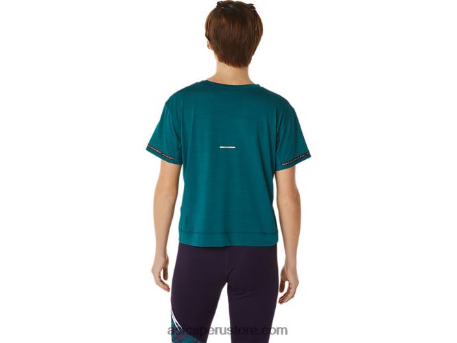 RPVB3091 pino terciopelo Asics top corto de carrera para mujer