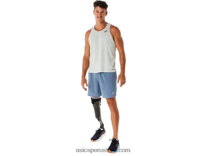 RPVB32 azul acero Asics carretera hombre 7in short