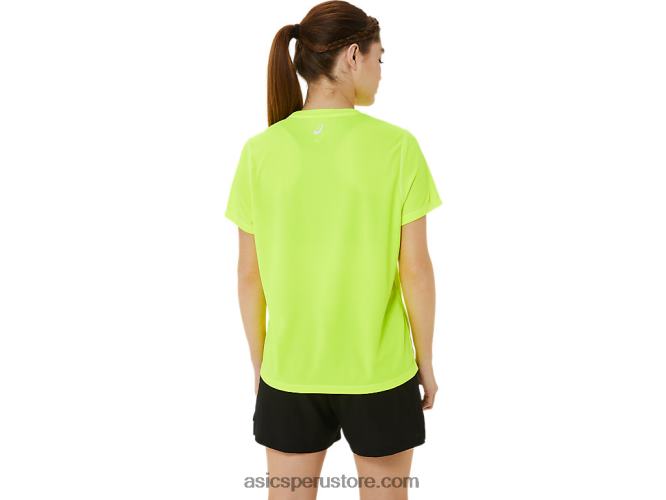 RPVB3220 amarillo de seguridad Asics camiseta de manga corta ready-set ii para mujer