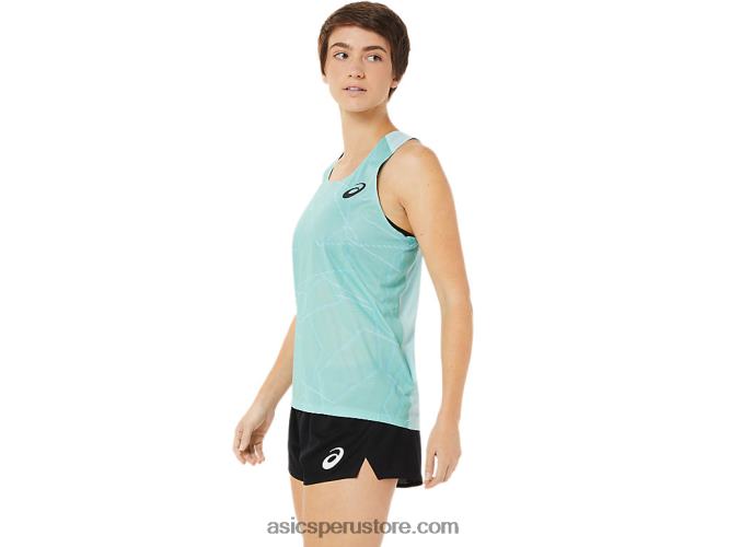 RPVB3262 azul claro Asics camiseta de malla ligera para mujer