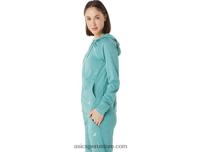 RPVB3265 tinte espacial de salvia Asics sudadera con capucha técnica con cremallera completa para mujer