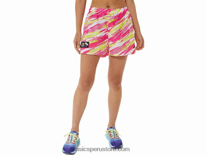 RPVB3267 brillo rosa Asics pantalones cortos de mujer de 3 pulgadas listos para usar