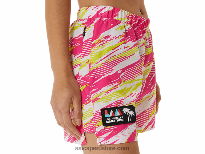 RPVB3267 brillo rosa Asics pantalones cortos de mujer de 3 pulgadas listos para usar