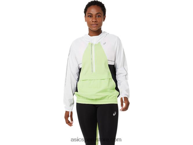 RPVB3270 blanco brillante/verde lima Asics chaqueta de mujer lite-show