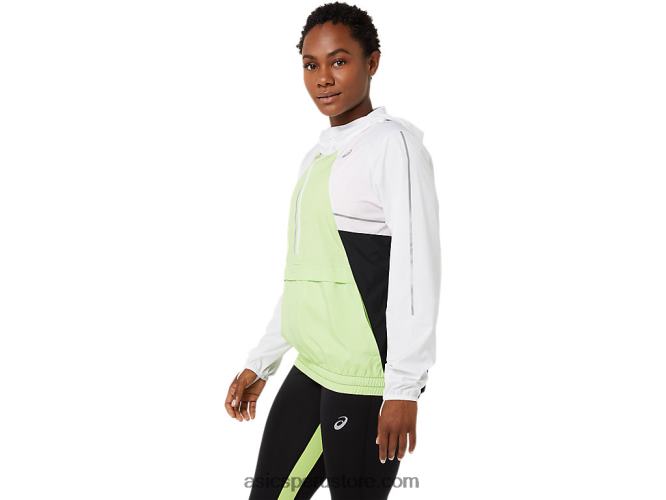 RPVB3270 blanco brillante/verde lima Asics chaqueta de mujer lite-show