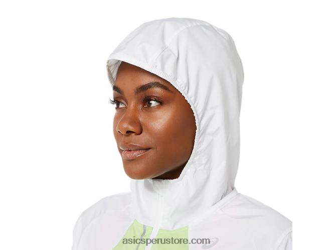 RPVB3270 blanco brillante/verde lima Asics chaqueta de mujer lite-show