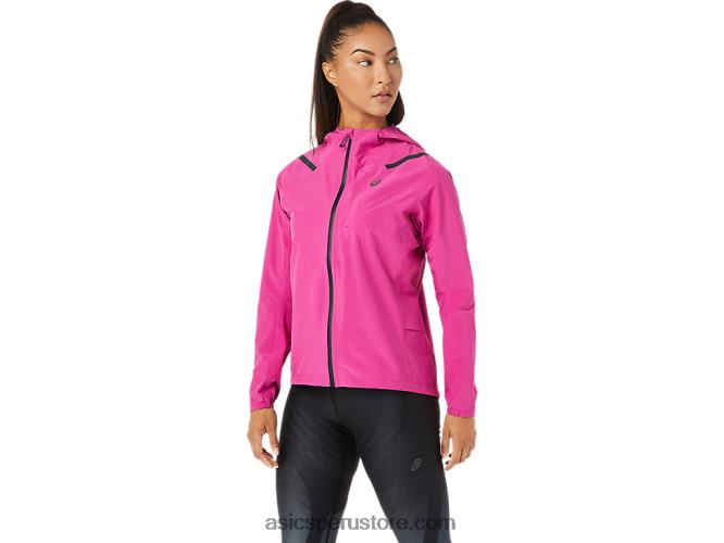RPVB3274 rojo fucsia Asics chaqueta mujer acelera impermeable 20