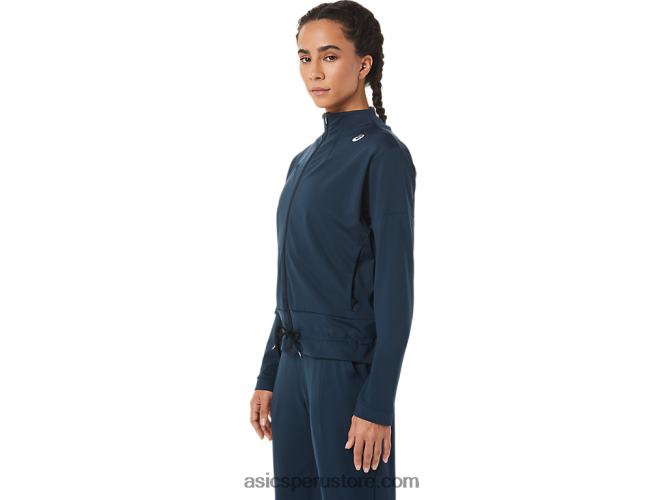 RPVB3280 azul francés/negro rendimiento Asics chaqueta de tenis de mujer