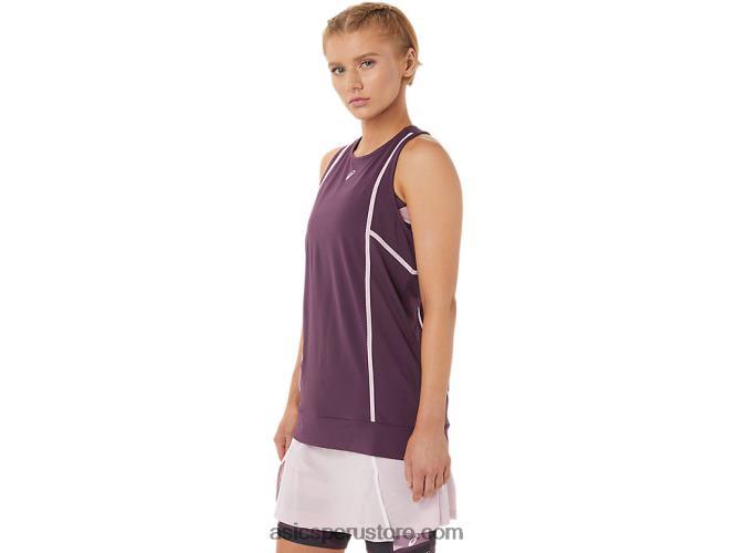 RPVB3284 ciruela profunda/rosa apenas Asics nueva camiseta sin mangas strong 92 para mujer