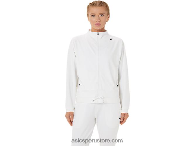 RPVB3286 blanco brillante/negro Asics chaqueta de tenis de mujer