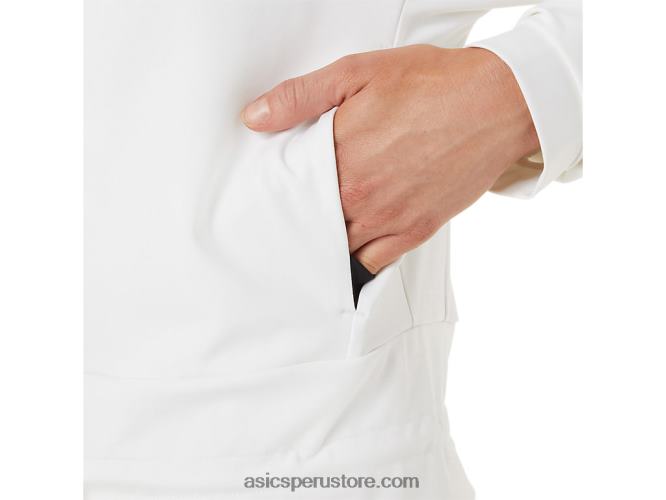 RPVB3286 blanco brillante/negro Asics chaqueta de tenis de mujer