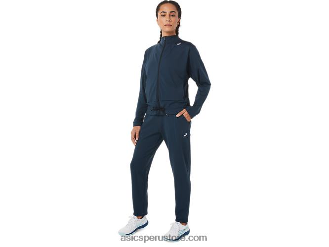 RPVB3287 azul francés/negro rendimiento Asics pantalón tenis mujer
