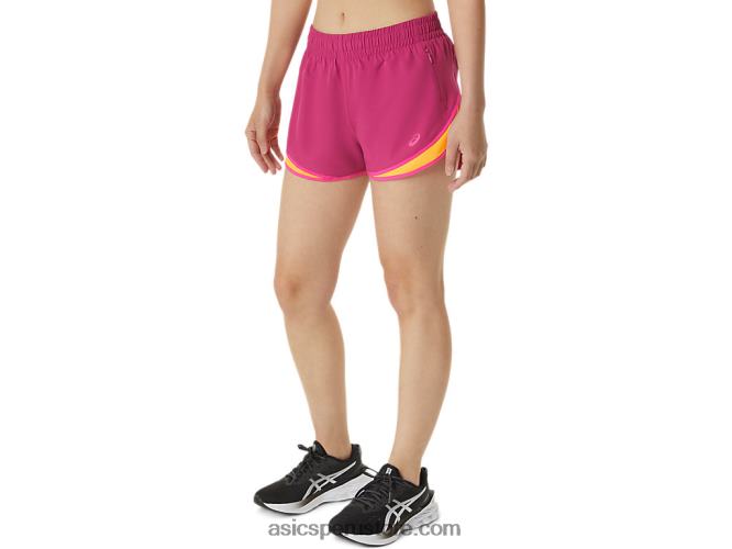 RPVB3300 rojo fucsia/rosa glo Asics pantalón corto de mujer pr lyte de 25 pulgadas
