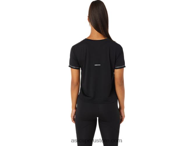 RPVB3330 rendimiento negro Asics top corto de carrera para mujer