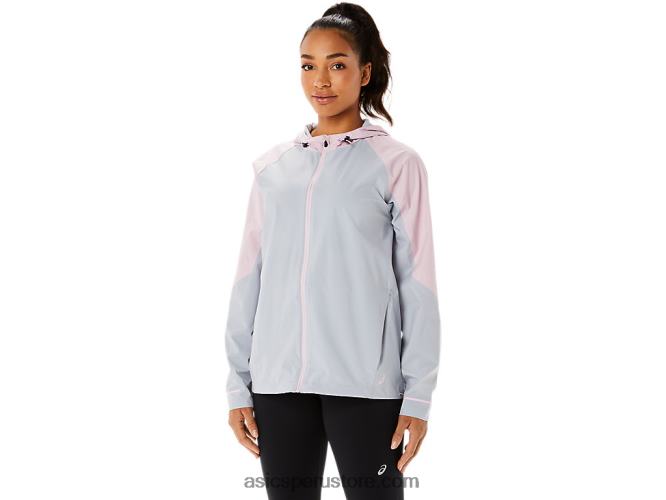RPVB3333 gris piedmont/rosa claro Asics chaqueta impermeable mujer