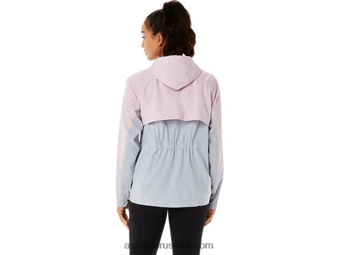 RPVB3333 gris piedmont/rosa claro Asics chaqueta impermeable mujer