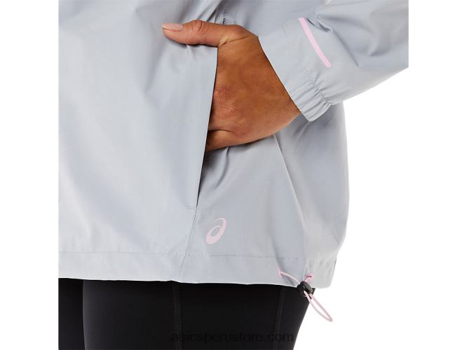 RPVB3333 gris piedmont/rosa claro Asics chaqueta impermeable mujer