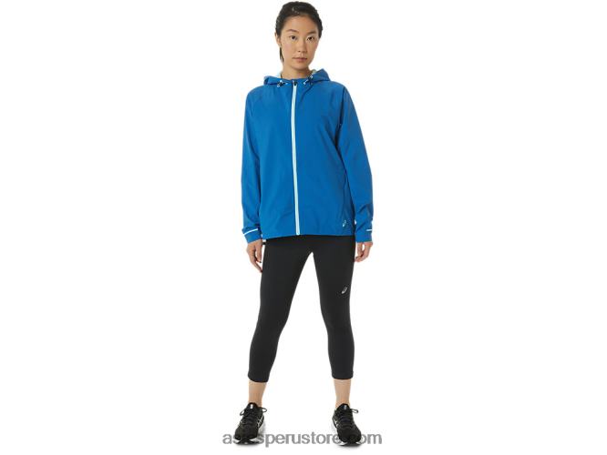 RPVB3341 unidad de lago/azul claro Asics chaqueta impermeable mujer