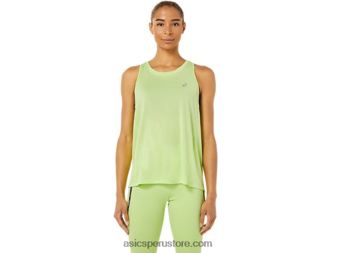 RPVB3343 verde lima Asics tanque de carrera femenino