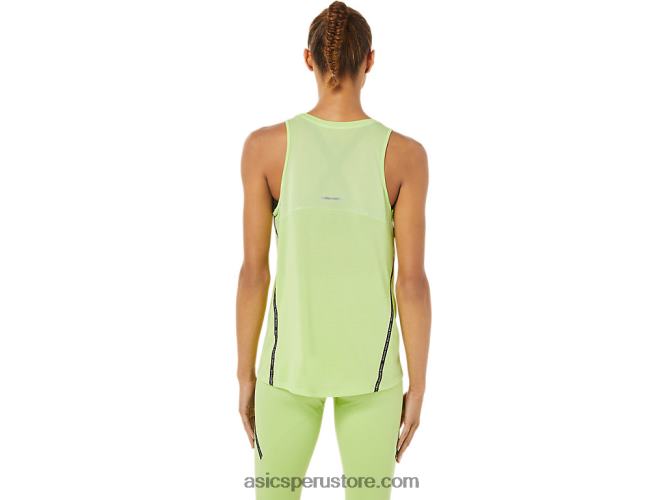RPVB3343 verde lima Asics tanque de carrera femenino