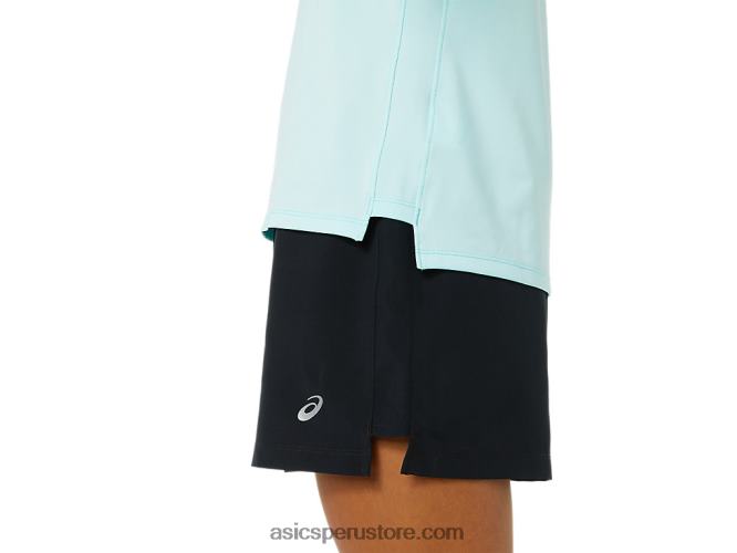 RPVB3344 azul claro Asics media cremallera confeccionada para mujer