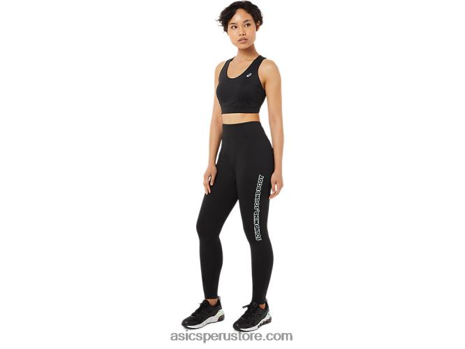 RPVB3371 rendimiento negro Asics sujetador con tiras cruzadas en la espalda para mujer