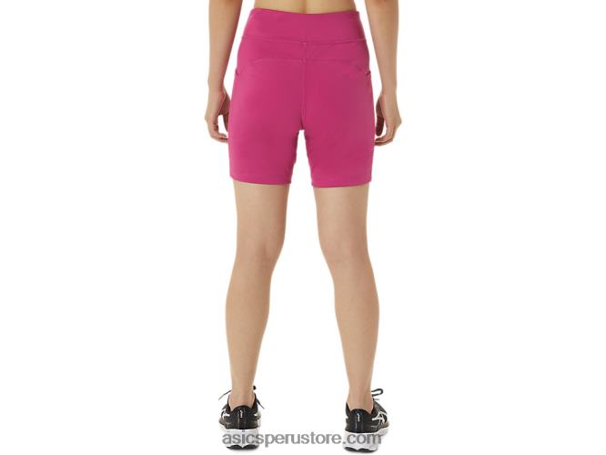 RPVB3376 rojo fucsia Asics pantalón corto de punto de 7 pulgadas para mujer