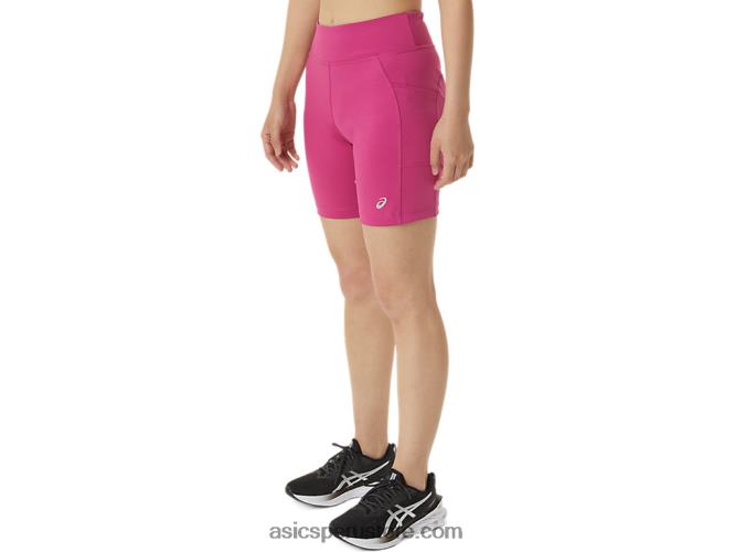 RPVB3376 rojo fucsia Asics pantalón corto de punto de 7 pulgadas para mujer
