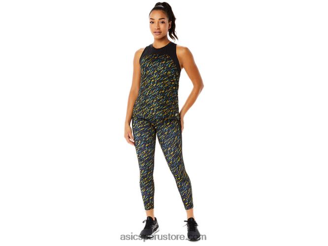 RPVB3386 sombra de noche/estampado de salvia Asics camiseta sin mangas pr lyte run para mujer