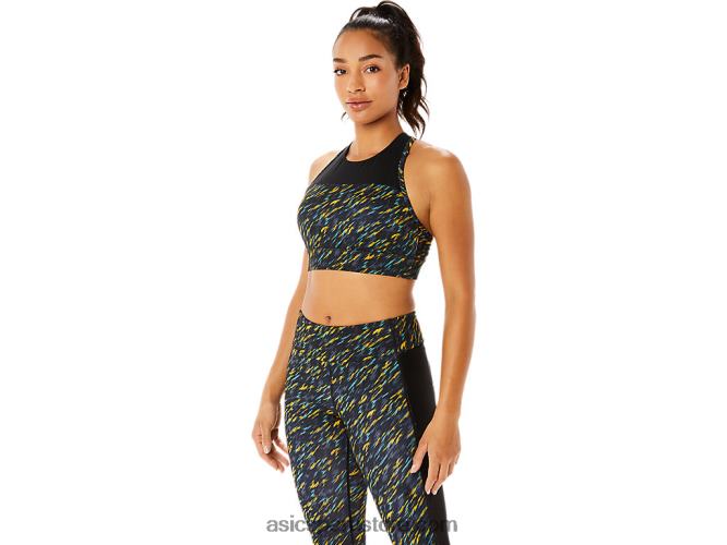 RPVB3393 sombra de noche/estampado de salvia Asics sujetador de tiras kate para mujer