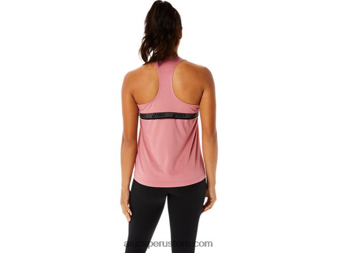 RPVB3398 rosa ahumado Asics camiseta sin mangas fit sana para mujer