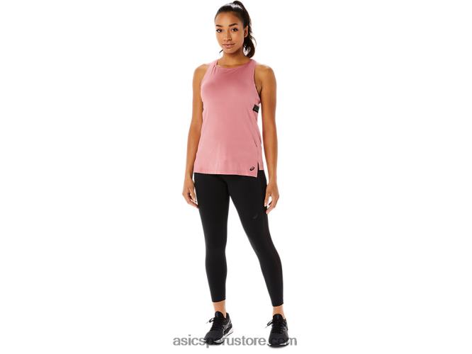 RPVB3398 rosa ahumado Asics camiseta sin mangas fit sana para mujer
