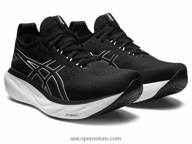 RPVB340 negro/plata pura Asics gel-nimbus 25 de ancho