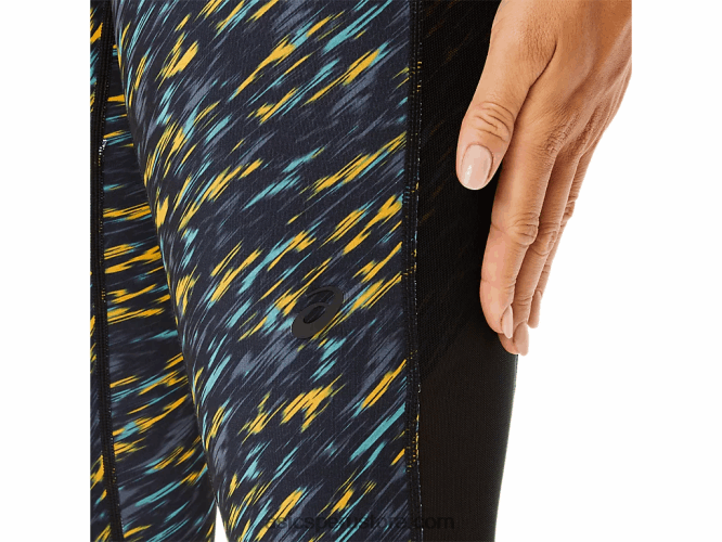 RPVB3400 sombra de noche/estampado de salvia Asics kate bolsillo capri mujer