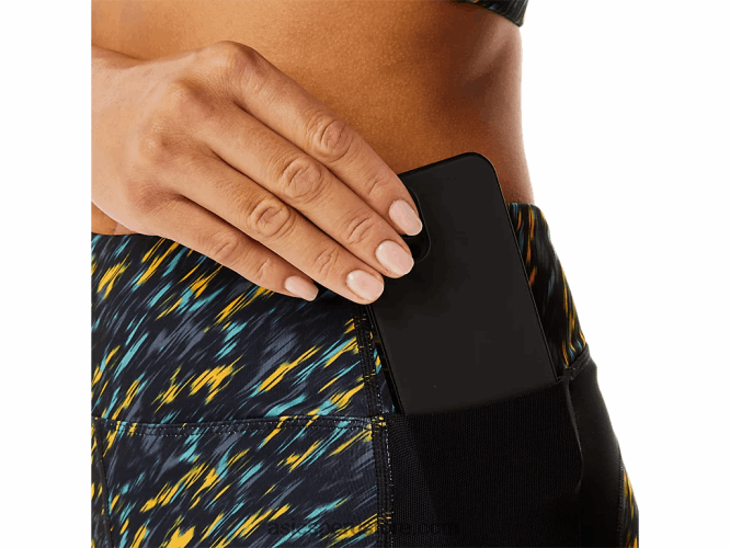 RPVB3400 sombra de noche/estampado de salvia Asics kate bolsillo capri mujer