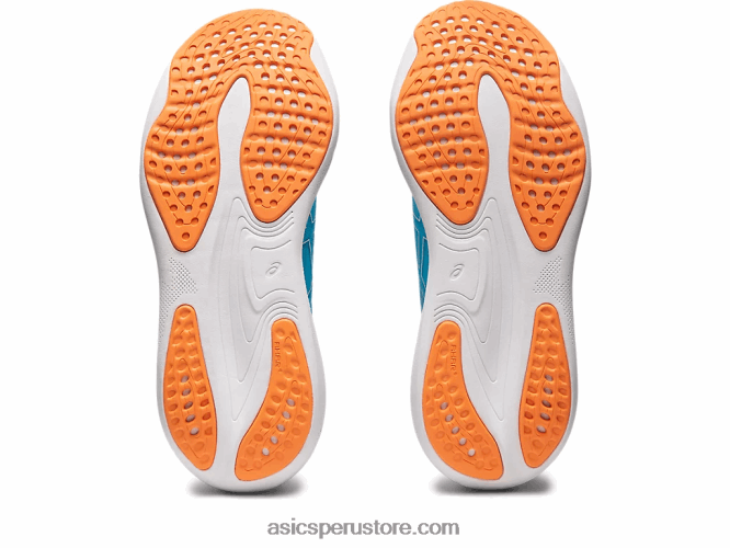 RPVB341 azul isla/melocotón sol Asics gel-nimbus 25 de ancho