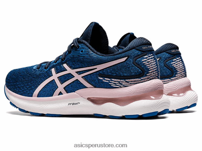 RPVB3430 azul francés/rosa apenas Asics gel-nimbus 24 de ancho