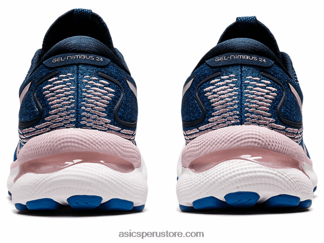 RPVB3430 azul francés/rosa apenas Asics gel-nimbus 24 de ancho
