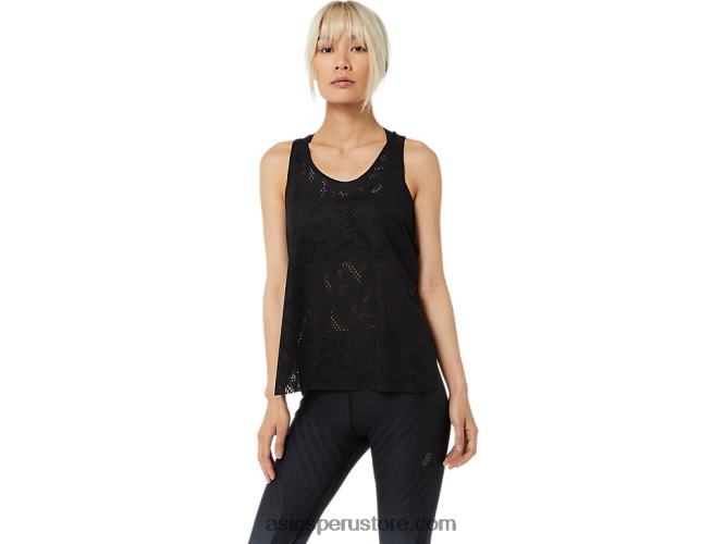 RPVB3449 rendimiento negro Asics camiseta sin mangas ventilar actibreeze para mujer