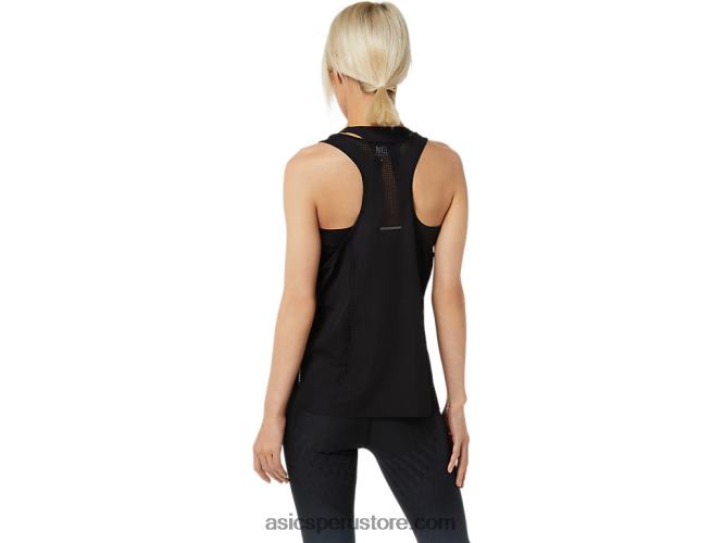 RPVB3449 rendimiento negro Asics camiseta sin mangas ventilar actibreeze para mujer