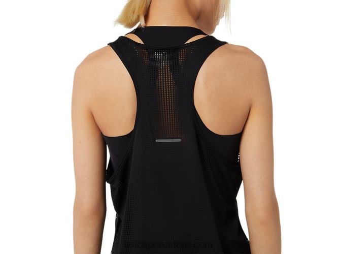 RPVB3449 rendimiento negro Asics camiseta sin mangas ventilar actibreeze para mujer