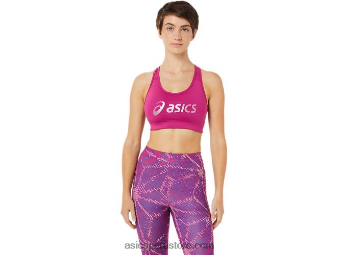 RPVB3459 rojo fucsia Asics sujetador con logo de sakura para mujer