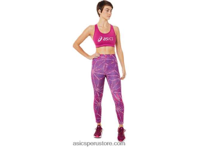 RPVB3459 rojo fucsia Asics sujetador con logo de sakura para mujer