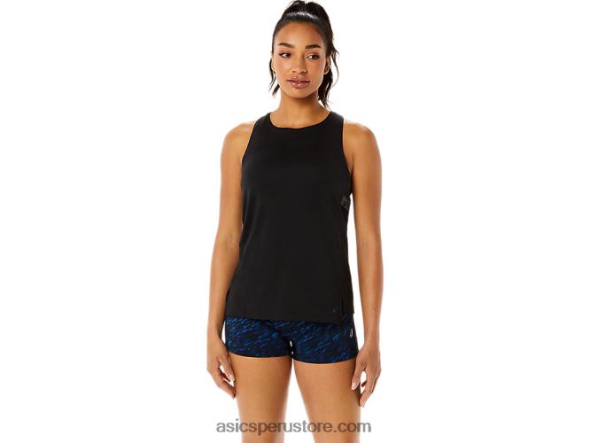 RPVB3465 rendimiento negro Asics camiseta sin mangas fit sana para mujer