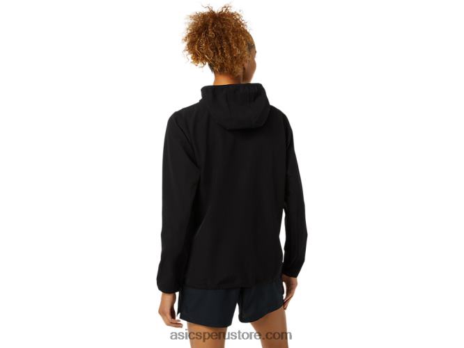 RPVB3492 rendimiento negro Asics chaqueta confeccionada para mujer
