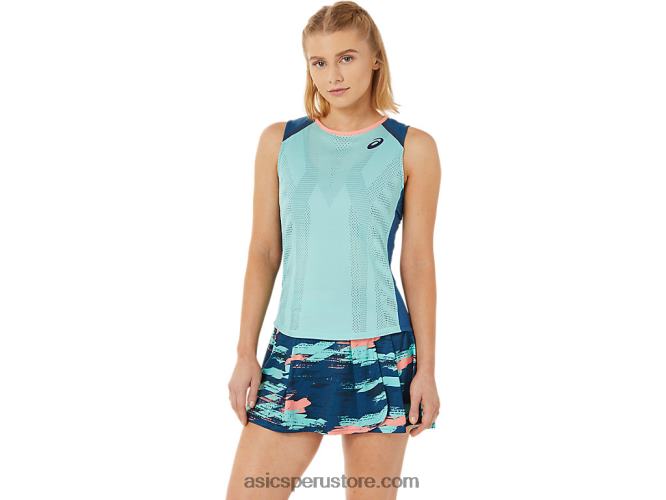 RPVB3495 verde oasis/índigo claro Asics camiseta sin mangas de mujer