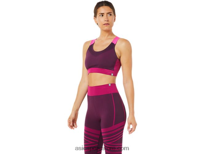 RPVB3512 ciruela profunda Asics sujetador sin costuras de mujer
